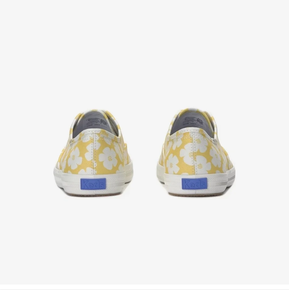 Keds Yellow and White Floral Sneakers Womens Size 8.5 - Picture 4 of 9